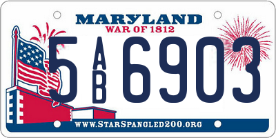 MD license plate 5AB6903