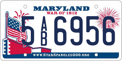 MD license plate 5AB6956