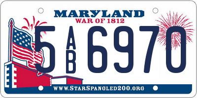 MD license plate 5AB6970