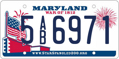 MD license plate 5AB6971