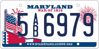 MD license plate 5AB6979