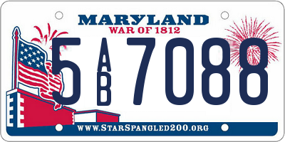 MD license plate 5AB7088