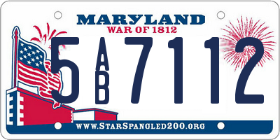 MD license plate 5AB7112