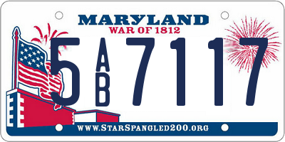 MD license plate 5AB7117