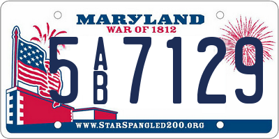 MD license plate 5AB7129