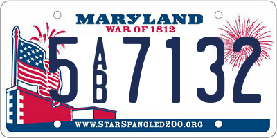 MD license plate 5AB7132
