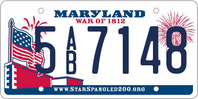 MD license plate 5AB7148