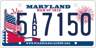 MD license plate 5AB7150