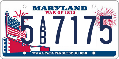 MD license plate 5AB7175