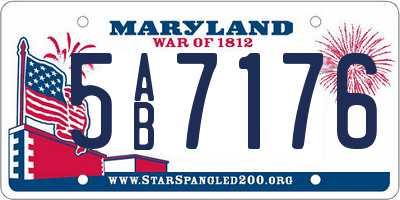 MD license plate 5AB7176