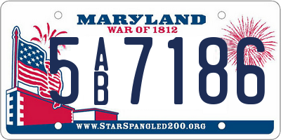 MD license plate 5AB7186