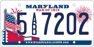 MD license plate 5AB7202