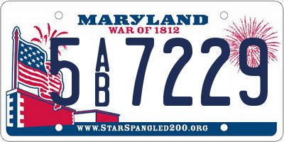 MD license plate 5AB7229