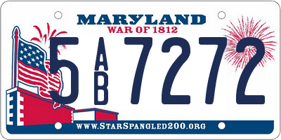 MD license plate 5AB7272