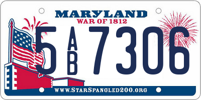 MD license plate 5AB7306
