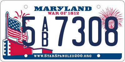 MD license plate 5AB7308