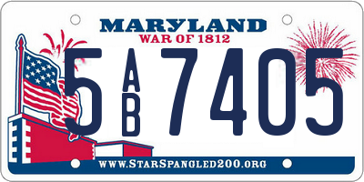 MD license plate 5AB7405