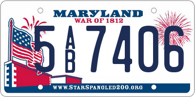 MD license plate 5AB7406