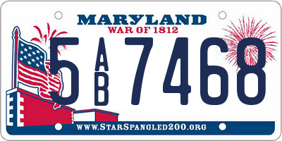 MD license plate 5AB7468