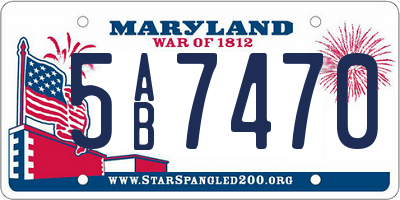MD license plate 5AB7470