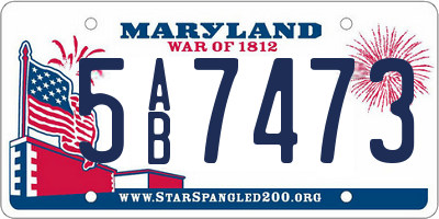 MD license plate 5AB7473