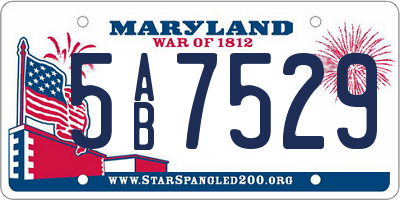 MD license plate 5AB7529