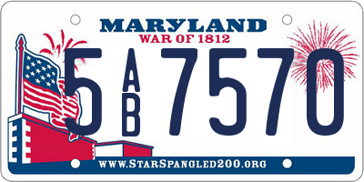 MD license plate 5AB7570