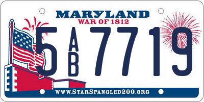 MD license plate 5AB7719
