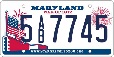 MD license plate 5AB7745