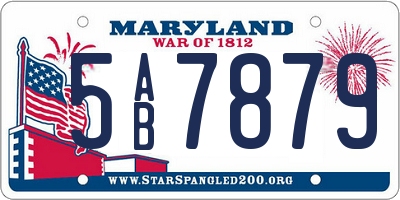 MD license plate 5AB7879