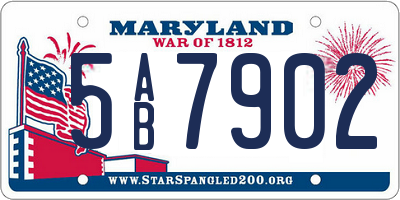 MD license plate 5AB7902