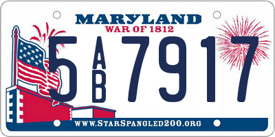 MD license plate 5AB7917