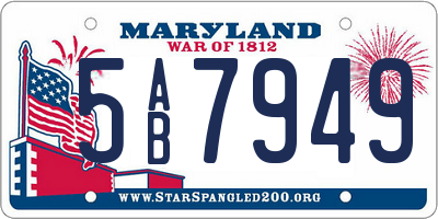 MD license plate 5AB7949