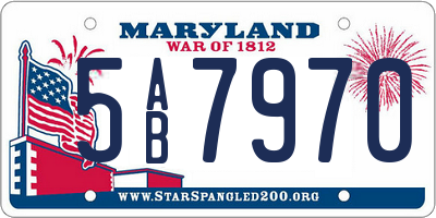 MD license plate 5AB7970