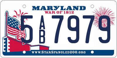 MD license plate 5AB7979
