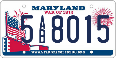 MD license plate 5AB8015