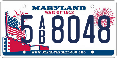 MD license plate 5AB8048