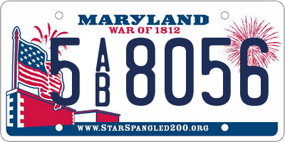 MD license plate 5AB8056