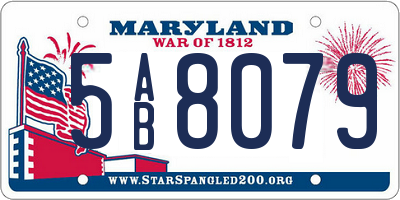 MD license plate 5AB8079