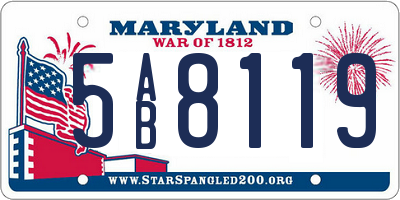 MD license plate 5AB8119