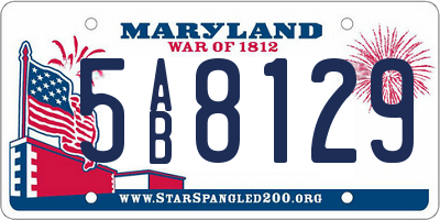 MD license plate 5AB8129