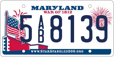 MD license plate 5AB8139