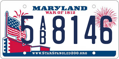 MD license plate 5AB8146