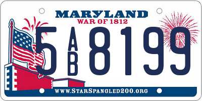 MD license plate 5AB8199