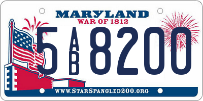 MD license plate 5AB8200