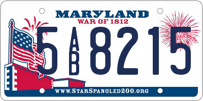 MD license plate 5AB8215