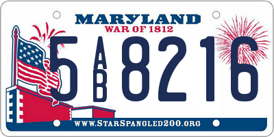 MD license plate 5AB8216