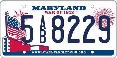 MD license plate 5AB8229