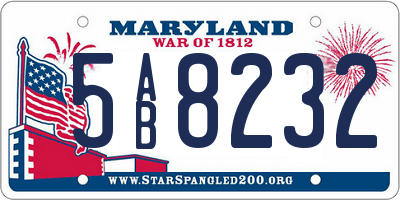 MD license plate 5AB8232