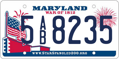 MD license plate 5AB8235